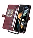 Yikatu Bordeaux Rood Slim Bookcase Hoesje voor de Samsung Galaxy Z Fold 4