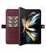 Yikatu Bordeaux Rood Slim Bookcase Hoesje voor de Samsung Galaxy Z Fold 4