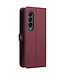 Yikatu Bordeaux Rood Slim Bookcase Hoesje voor de Samsung Galaxy Z Fold 4