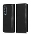 Zwart Grid Bookcase Hoesje voor de Samsung Galaxy Z Fold 4
