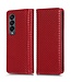 Bordeaux Rood Grid Bookcase Hoesje voor de Samsung Galaxy Z Fold 4
