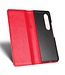 Bordeaux Rood Grid Bookcase Hoesje voor de Samsung Galaxy Z Fold 4