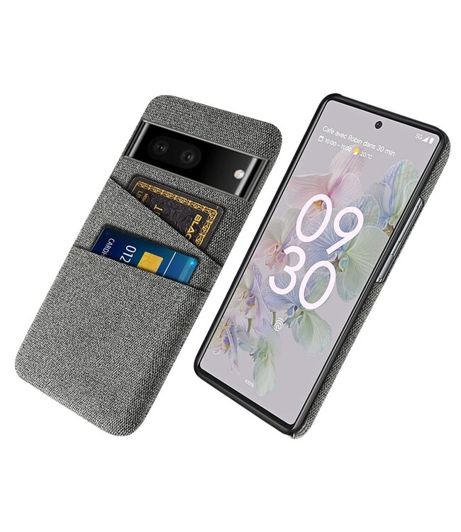 Grijs Stoffen Hardcase Hoesje voor de Google Pixel 7