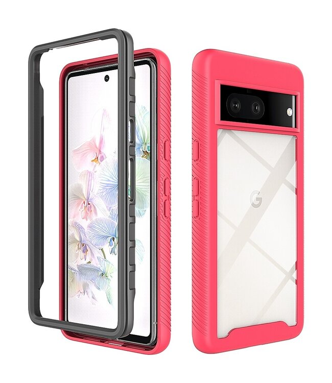 Rood Fullbody Hybride Hoesje voor de Google Pixel 7