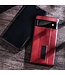Zwart Faux Leder Hardcase Hoesje voor de Google Pixel 7