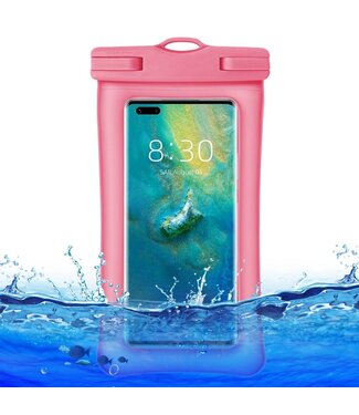 Roze Waterdicht Universeel Pouch hoesje (tot 7.2 inch telefoons)