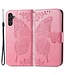 Roze Vlinder Bookcase Hoesje voor de Samsung Galaxy A13 (5G) / A04s