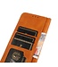 Khazneh Cyaan / Bruin Elegant Bookcase Hoesje met Drukknoop Sluiting voor de Samsung Galaxy A13 (5G) / A04s