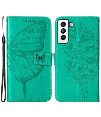 YB Groen Vlinder Bookcase Hoesje Samsung Galaxy S23