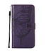 YB Dark Purple Vlinder Bookcase Hoesje voor de Samsung Galaxy S23