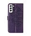 YB Dark Purple Vlinder Bookcase Hoesje voor de Samsung Galaxy S23