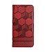 YB Rood Hexagon Bookcase Hoesje voor de Samsung Galaxy S23