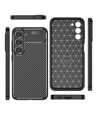 Zwart Carbon TPU Hoesje Samsung Galaxy S23