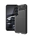 Zwart Carbon TPU Hoesje voor de Samsung Galaxy S23