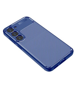 Blauw Carbon TPU Hoesje Samsung Galaxy S23