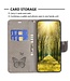 Binfen Color Grijs Vlinders Bookcase Hoesje voor de Samsung Galaxy S23