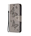 Binfen Color Grijs Vlinders Bookcase Hoesje voor de Samsung Galaxy S23