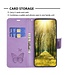 Binfen Color Paars Vlinders Bookcase Hoesje voor de Samsung Galaxy S23
