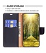 Binfen Color Zwart Litchee Bookcase Hoesje voor de Samsung Galaxy S23