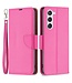 Binfen Color Roze Litchee Bookcase Hoesje voor de Samsung Galaxy S23