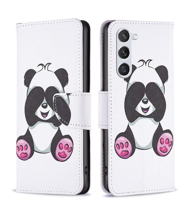 Binfen Color  Panda Bookcase Hoesje voor de Samsung Galaxy S23