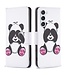 Binfen Color Panda Bookcase Hoesje Samsung Galaxy S23