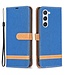 Binfen Color Saffierblauw Jeans Bookcase Hoesje voor de Samsung Galaxy S23