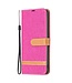 Binfen Color Roze Jeans Bookcase Hoesje voor de Samsung Galaxy S23