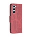 Binfen Color Rood Bookcase Hoesje met Polsbandje voor de Samsung Galaxy S23