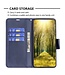Binfen Color Blauw Bookcase Hoesje met Polsbandje voor de Samsung Galaxy S23
