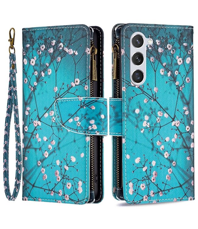 Binfen Color  Bloesem Bookcase Hoesje voor de Samsung Galaxy S23