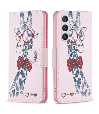 Binfen Color Giraffe Bookcase Hoesje Samsung Galaxy S23