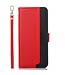 Khazneh Rood / Zwart Litchee Bookcase Hoesje voor de Samsung Galaxy S23