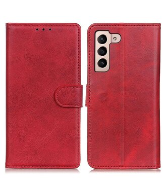 Rood Mat Bookcase Hoesje Samsung Galaxy S23