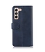 Blauw Faux Leder Bookcase Hoesje voor de Samsung Galaxy S23