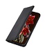 Khazneh Zwart Splitleer Bookcase Hoesje voor de Samsung Galaxy S23