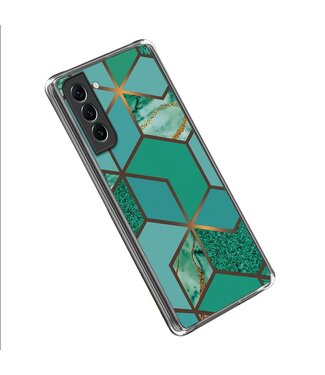 Groen Geometrisch TPU Hoesje Samsung Galaxy S23