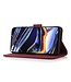 Khazneh Rood Splitleer Bookcase Hoesje voor de Samsung Galaxy S23