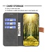Binfen Color Zwart / bruin Bookcase Hoesje voor de Samsung Galaxy S23