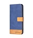 Binfen Color Blauw / Bruin Bookcase Hoesje voor de Samsung Galaxy S23