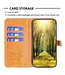 Binfen Color Rood / Bruin Splitleer Bookcase Hoesje voor de Samsung Galaxy S23
