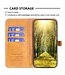 Binfen Color Blauw / Bruin Splitleer Bookcase Hoesje voor de Samsung Galaxy S23