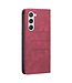 Binfen Color Rood Lijnen Bookcase Hoesje voor de Samsung Galaxy S23