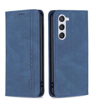 Binfen Color Blauw Magnetisch Bookcase Hoesje Samsung Galaxy S23