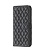 Binfen Color Zwart Ruitpatroon Bookcase Hoesje voor de Samsung Galaxy S23