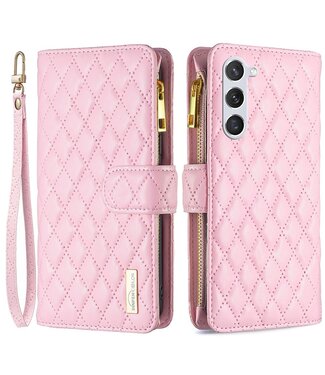 Binfen Color Roze Luxe Bookcase Hoesje Samsung Galaxy S23