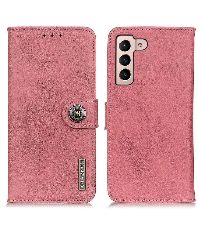 Khazneh Roze Mat Bookcase Hoesje voor de Samsung Galaxy S23