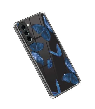 Blauwe Vlinders TPU Hoesje Samsung Galaxy S23