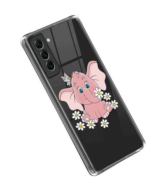 Roze Olifant TPU Hoesje voor de Samsung Galaxy S23