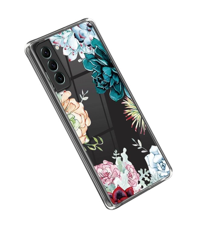 Bloemenpatroon TPU Hoesje voor de Samsung Galaxy S23